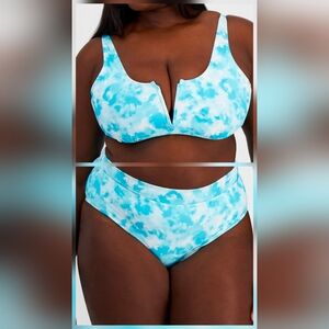 Salt + Cove Aqua Tie-Dye Bikini Set NWT 22/24
